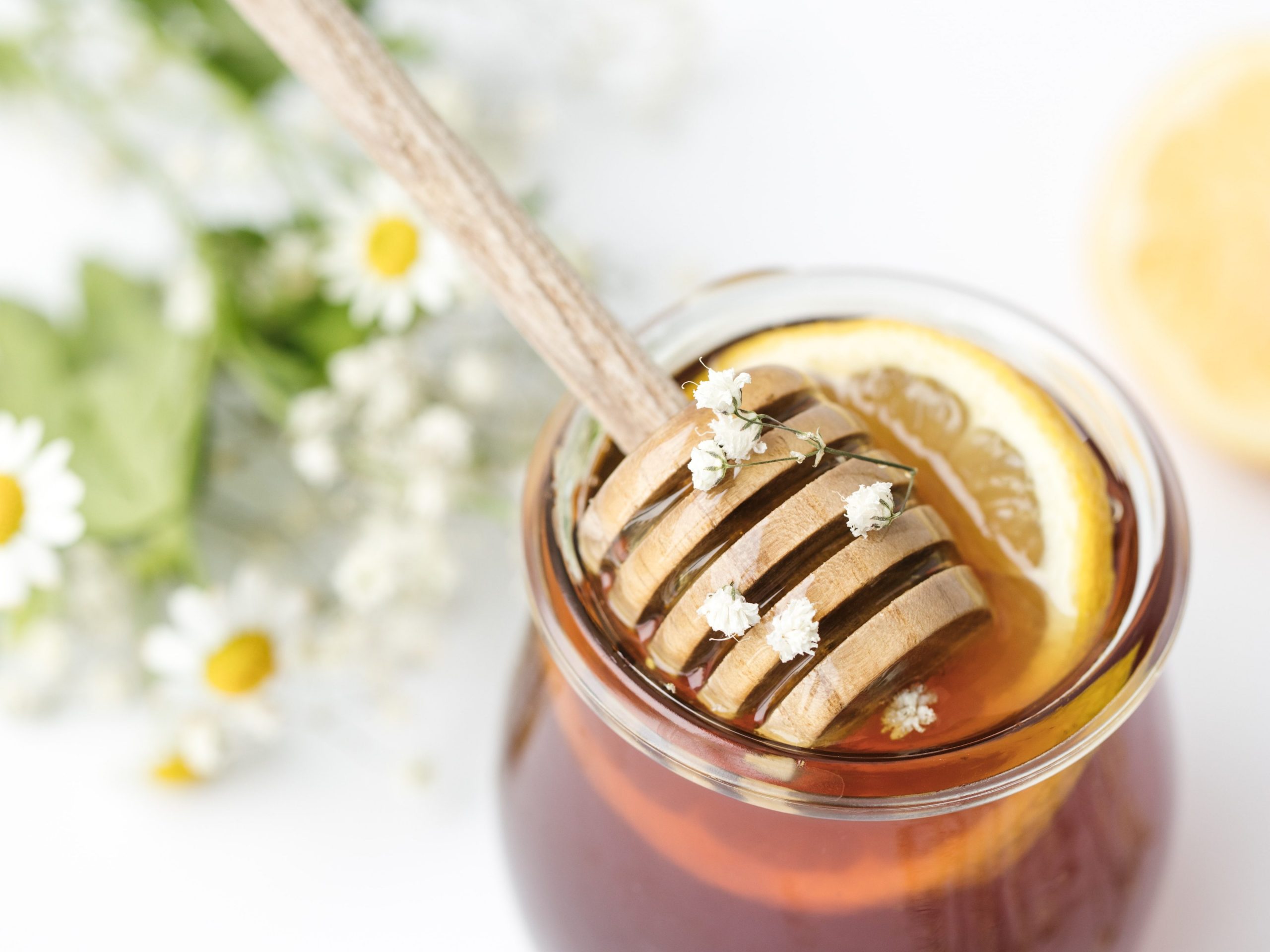 Honig, Fruchtsalat, Obst, gesund, lecker