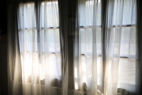 Schlafzimmer, schlaf, Bett, aufräumen, vorhänge, dekoration